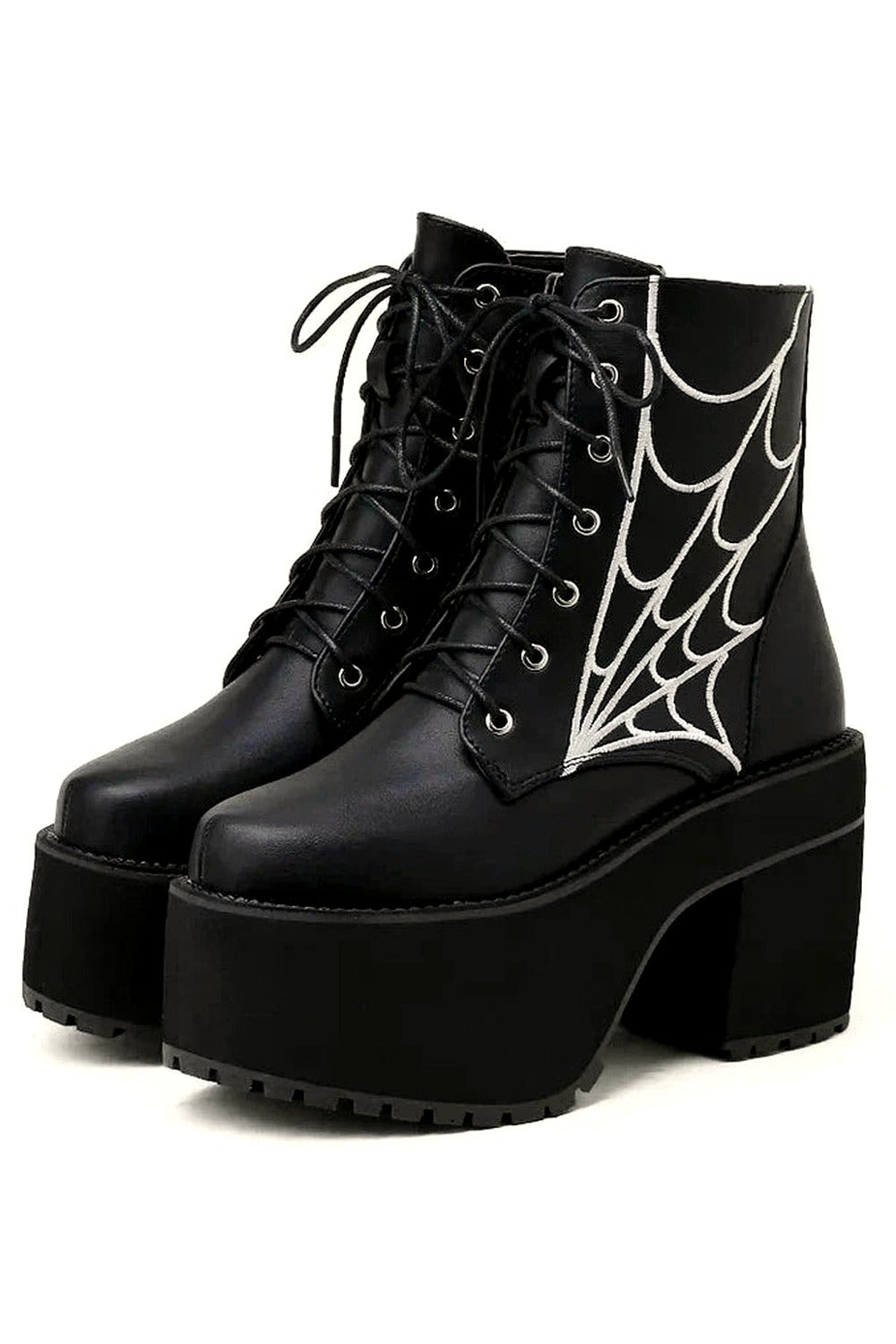 Y2k Alt Rivet Burgundy Platform Shoes