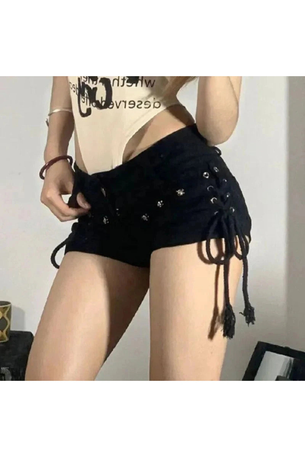 Y2k Alt Skinny Street Shorts