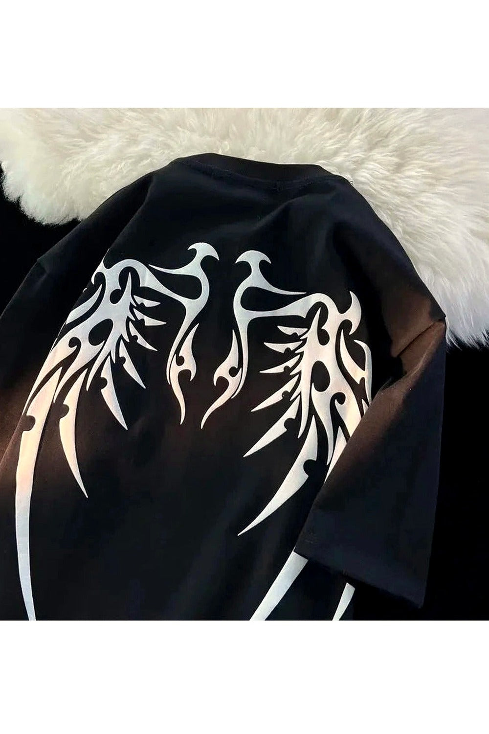 Y2k Alt Wing Printed Fashion T-shirt