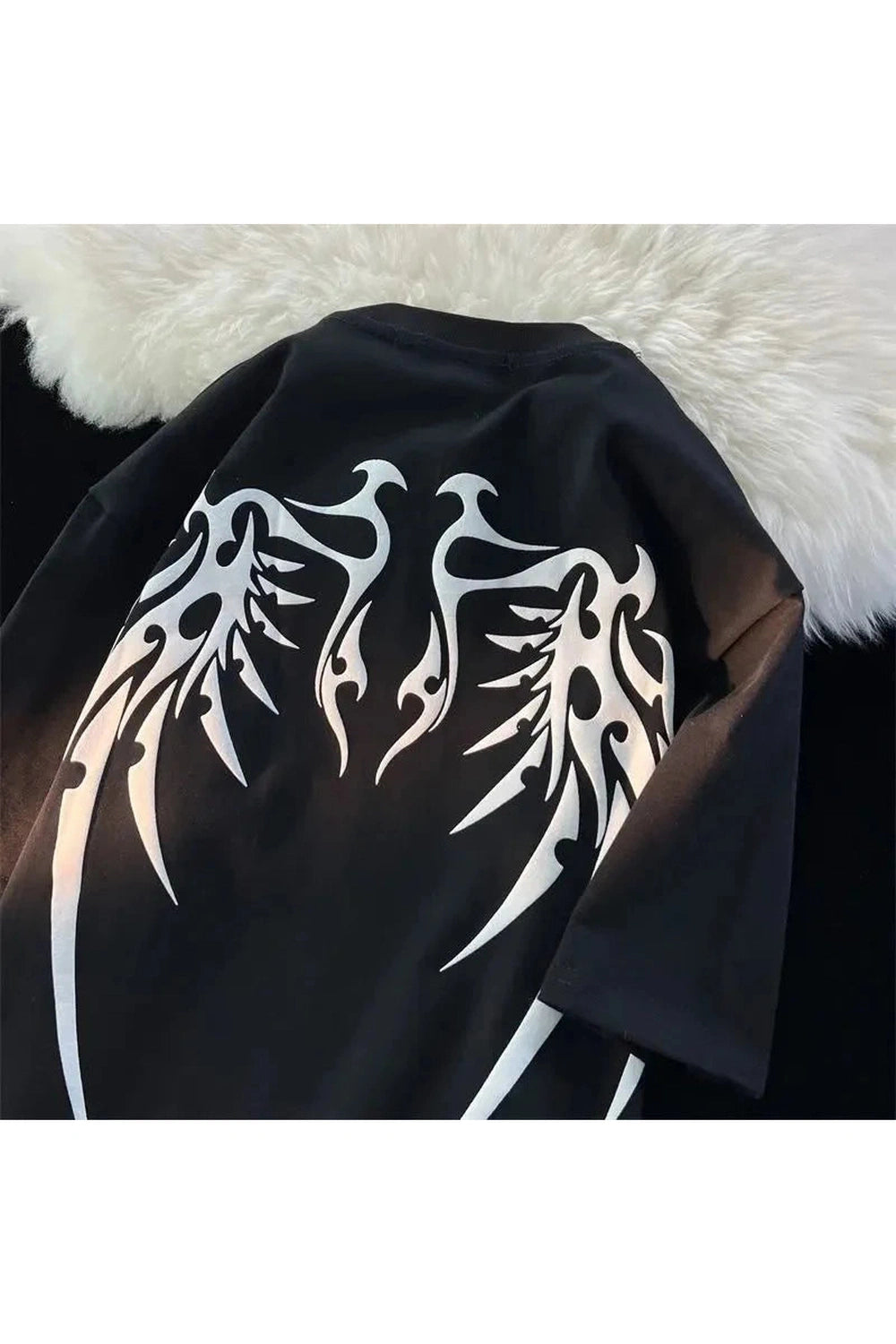 Y2k Alt Wing Printed Fashion T-shirt
