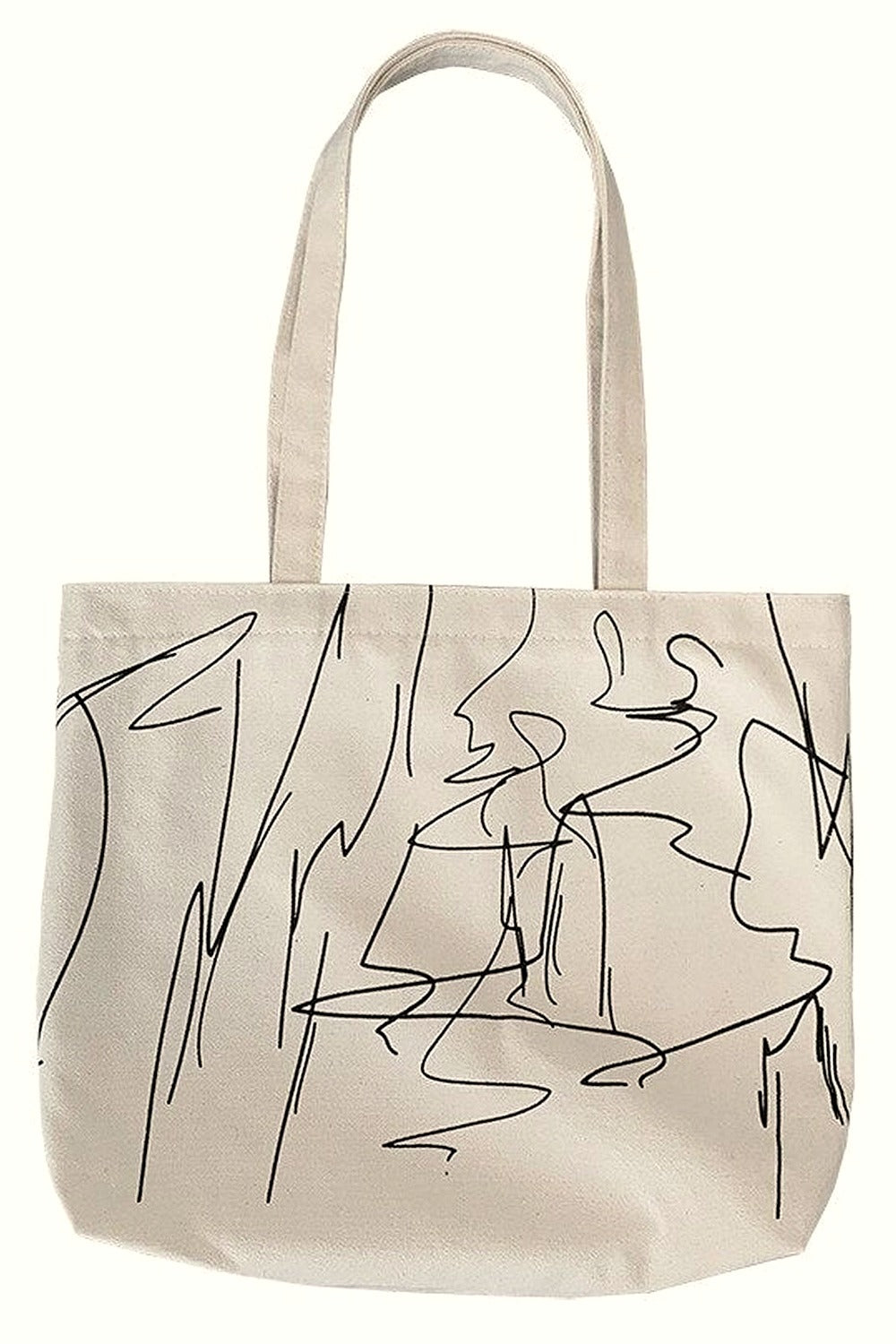 Y2k Artsy Minimalism Shopping Bag