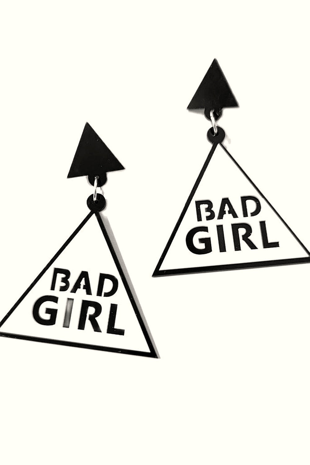 Y2k Baddie Bad Girl Black Earrings