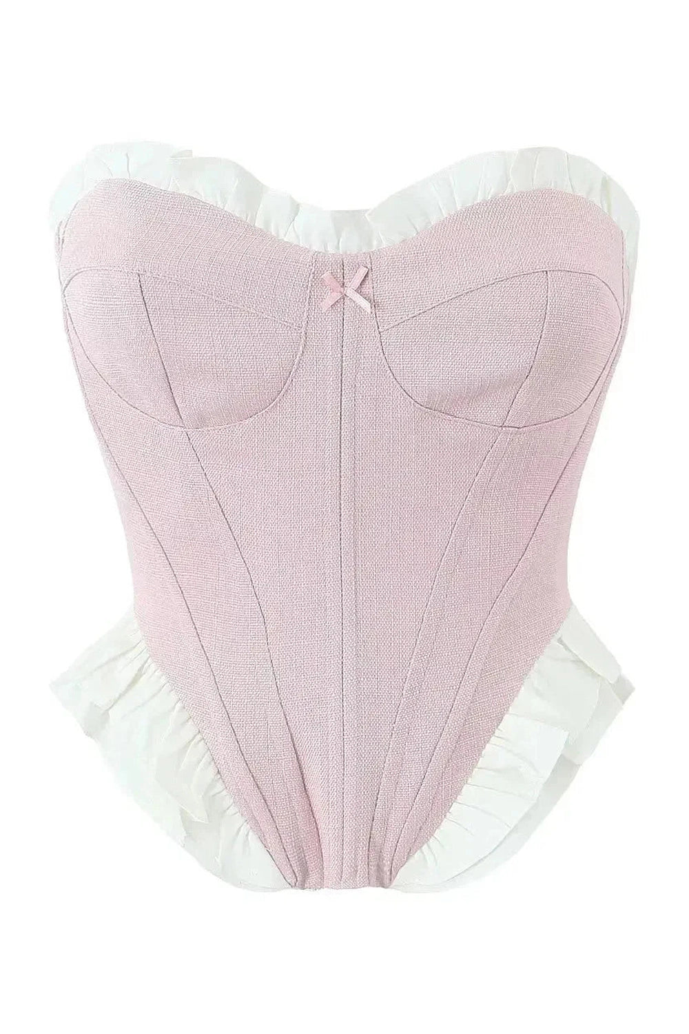 Y2k Blush Ruffle Sweetheart Corset