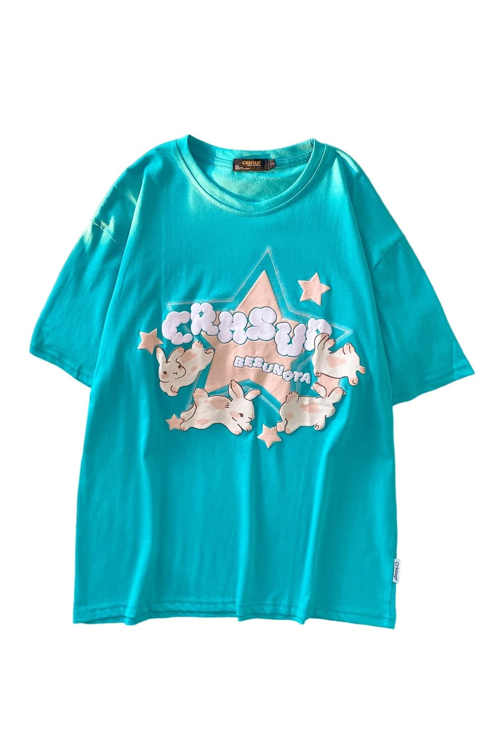 Y2k Bunny Print Short Sleeve T-shirt