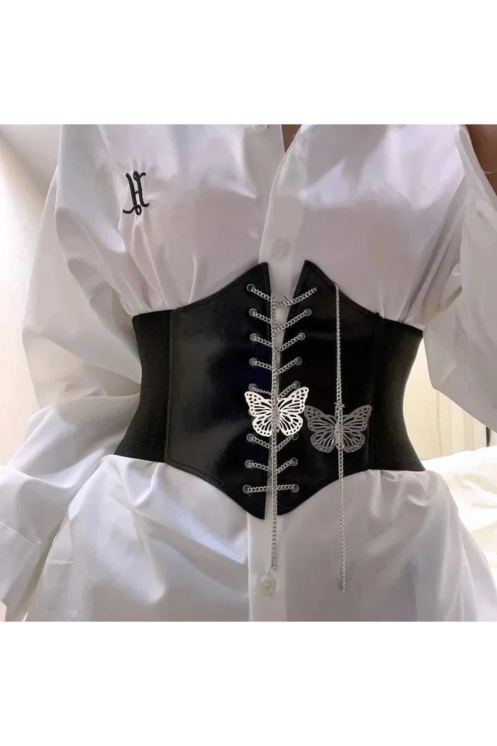 Y2k Butterfly Chain Corset Belt