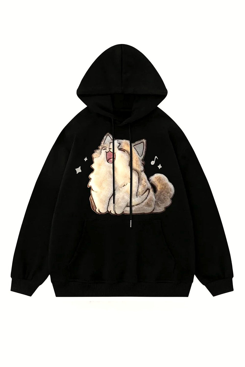 Y2k Cartoon Cat Embroidery Hoodie