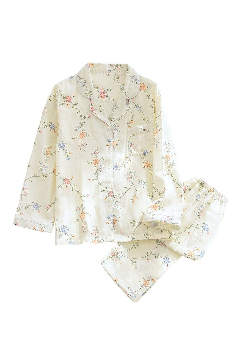 Y2k Casual Floral Cotton Pajama