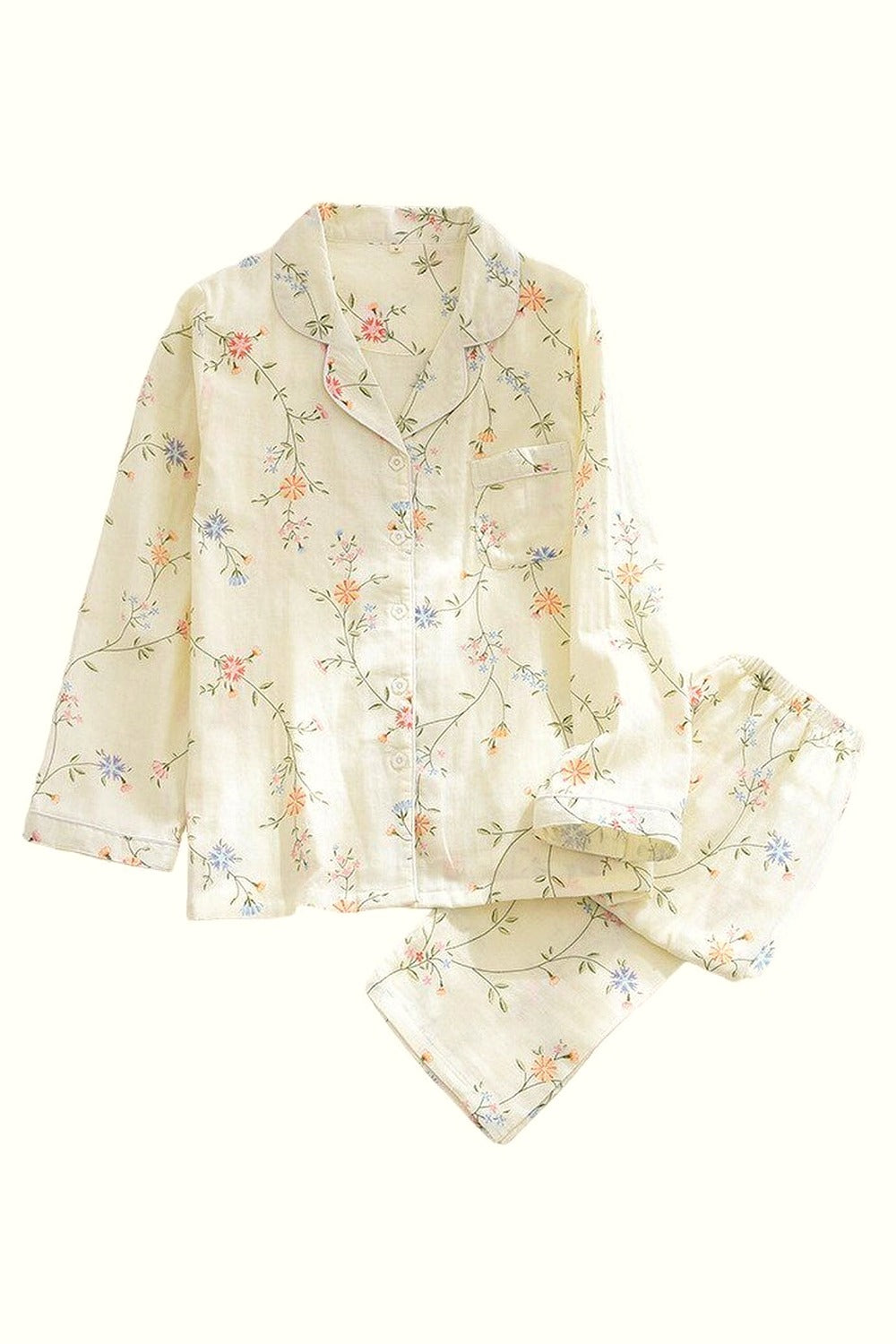 Y2k Casual Floral Cotton Pajama