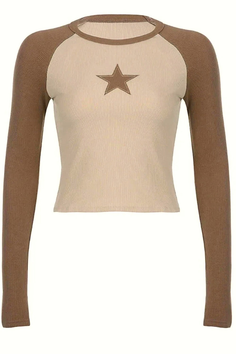 Y2k Celestial Contrast Crop Top