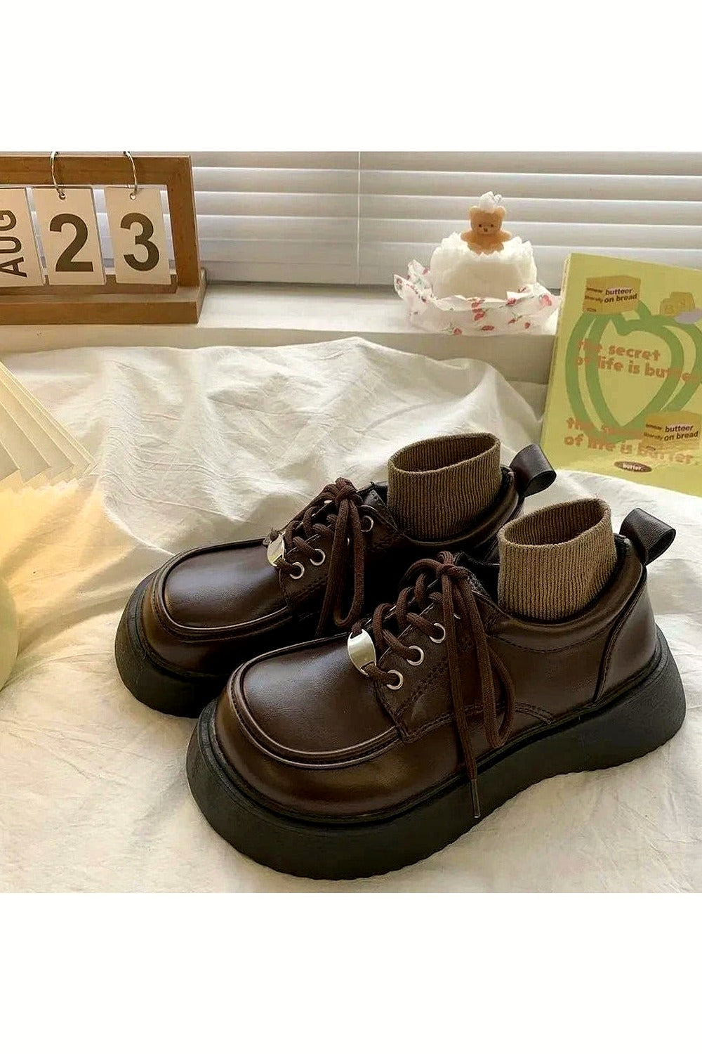Y2k Chocolate Chunky Platform Shoes