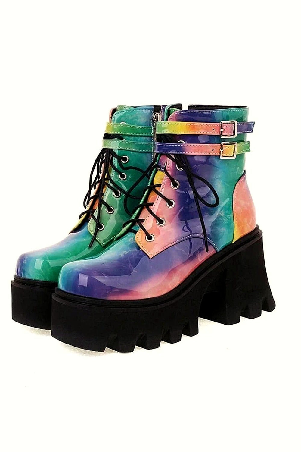 Y2k Colorful Motorcycle Ankle Boots