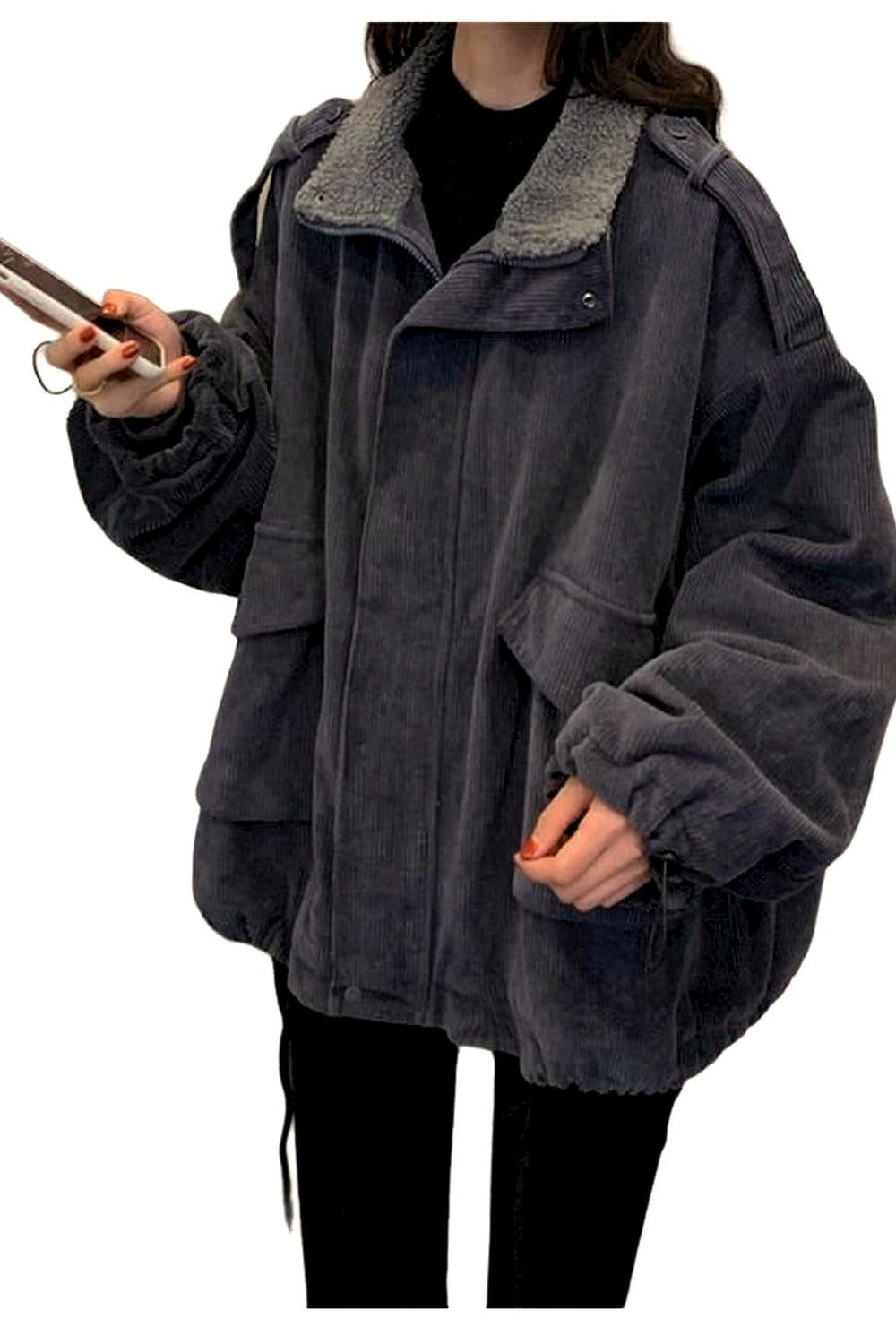 Y2k Corduroy Velvet Winter Jacket