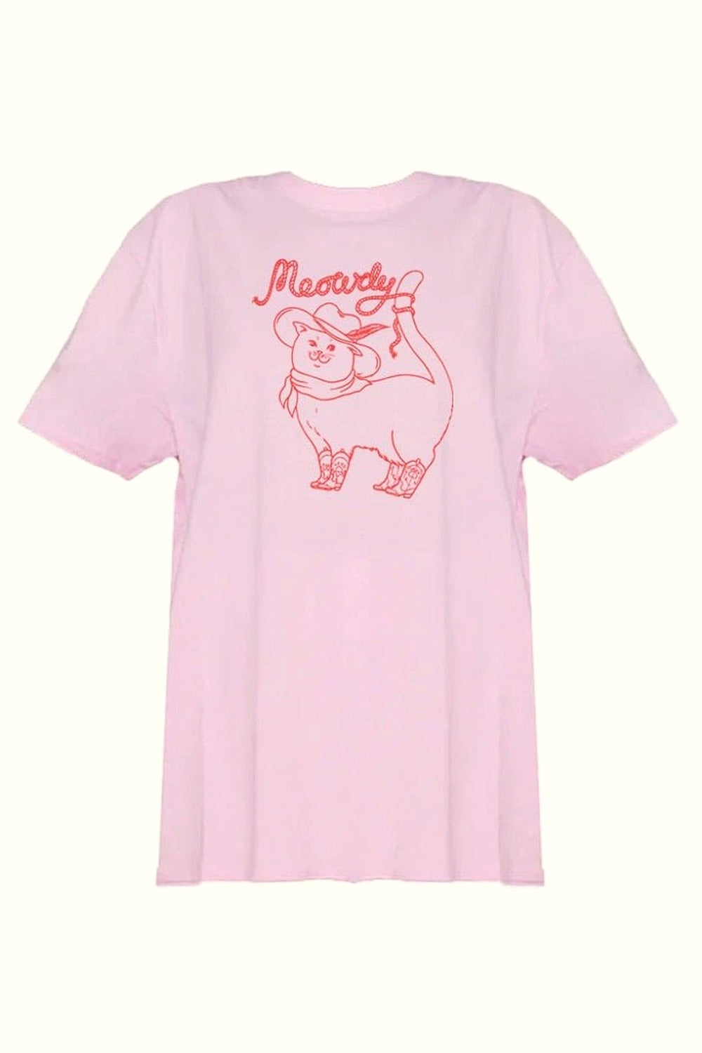 Y2k Cowboy Cat Graphic T-shirt