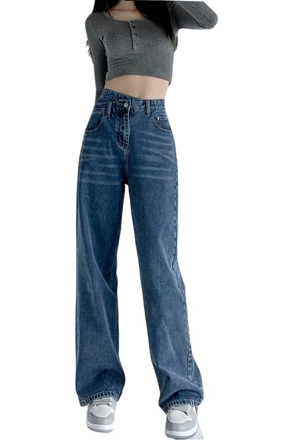 Y2k Cross Waist Baggy Jeans