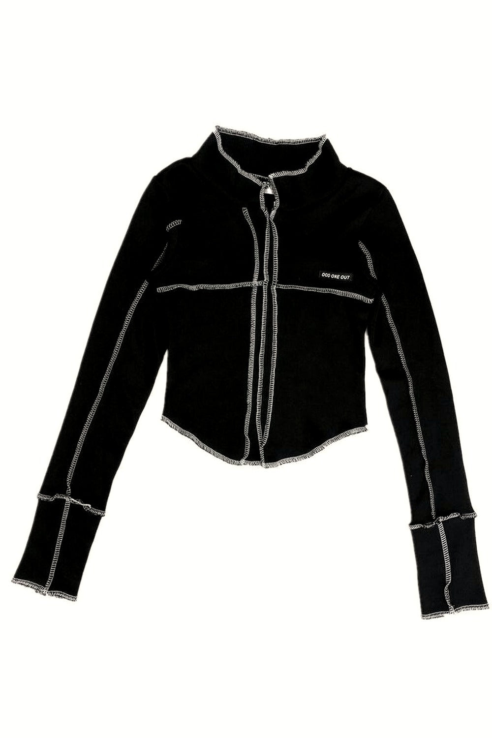 Y2k Cyber Slim Long Sleeve Crop Top