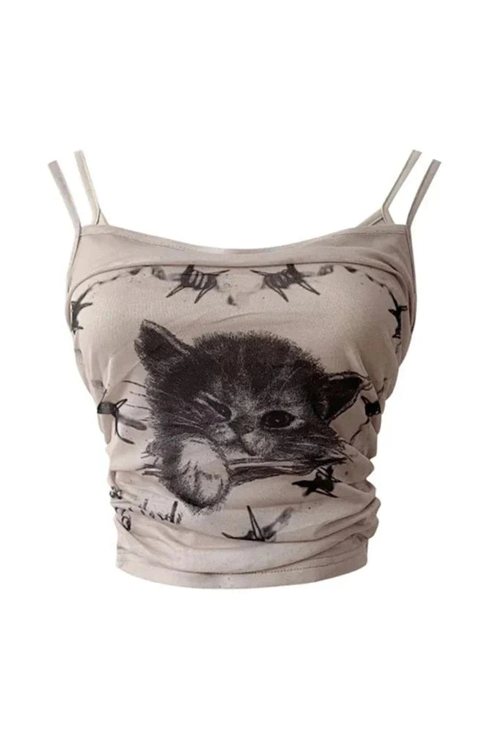 Y2k Dark Academia Bodycon Camisole Top