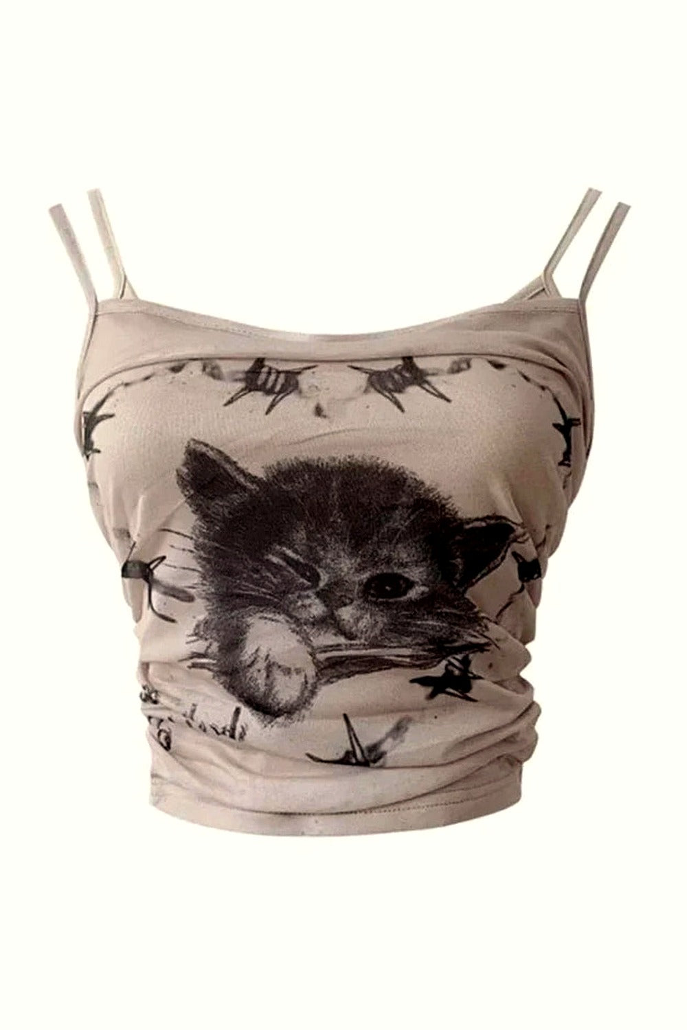 Y2k Dark Academia Bodycon Camisole Top