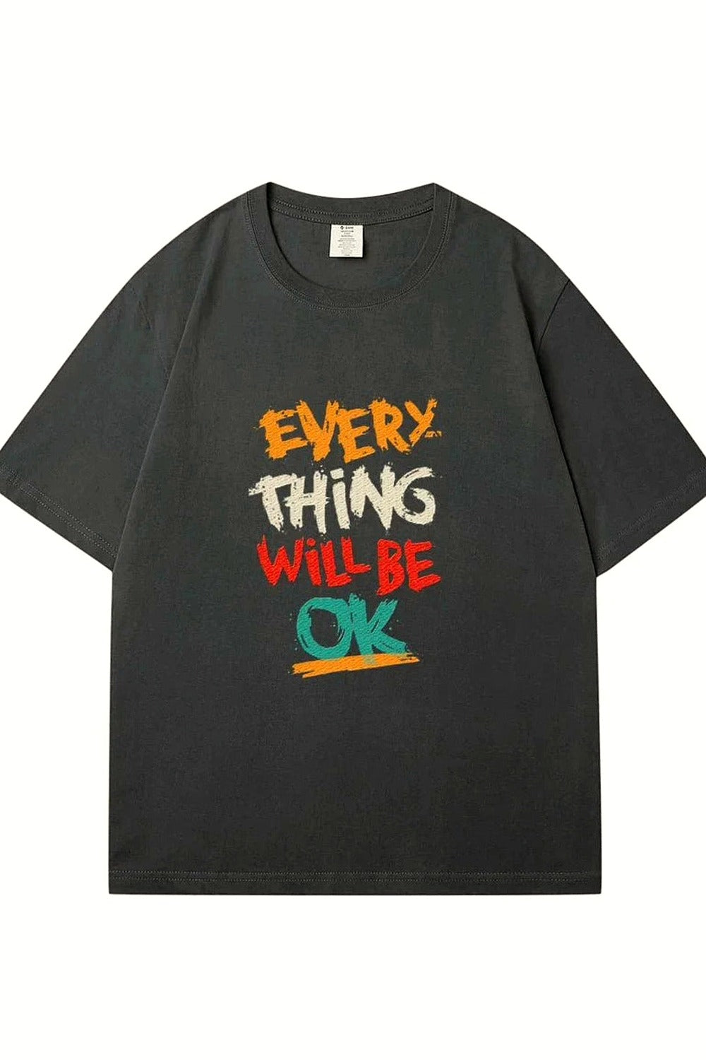 Y2k Dark Blue Casual T-shirt