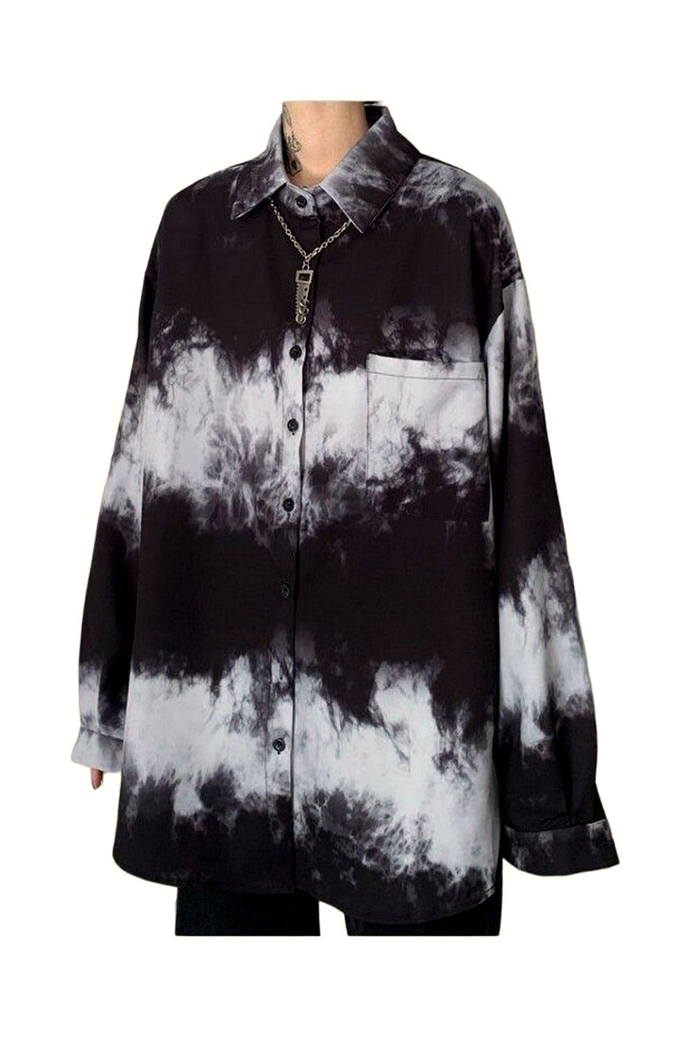 Y2k Dark Tie-dye Harajuku Blouse