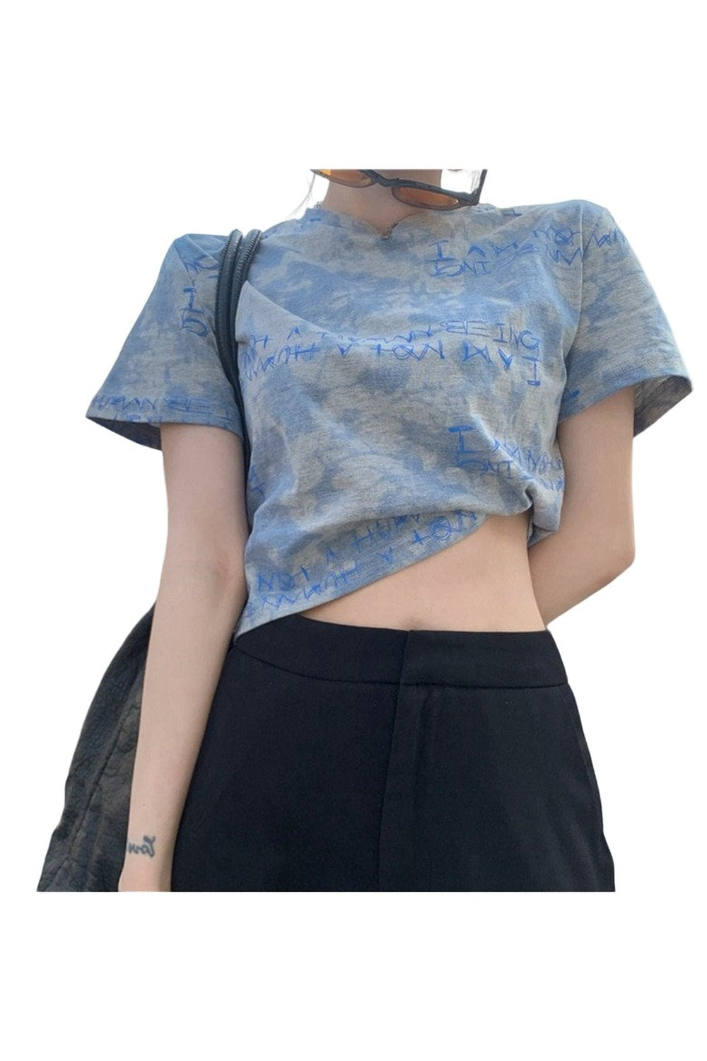 Y2k Downtown Cute Tie Dye Crop Top