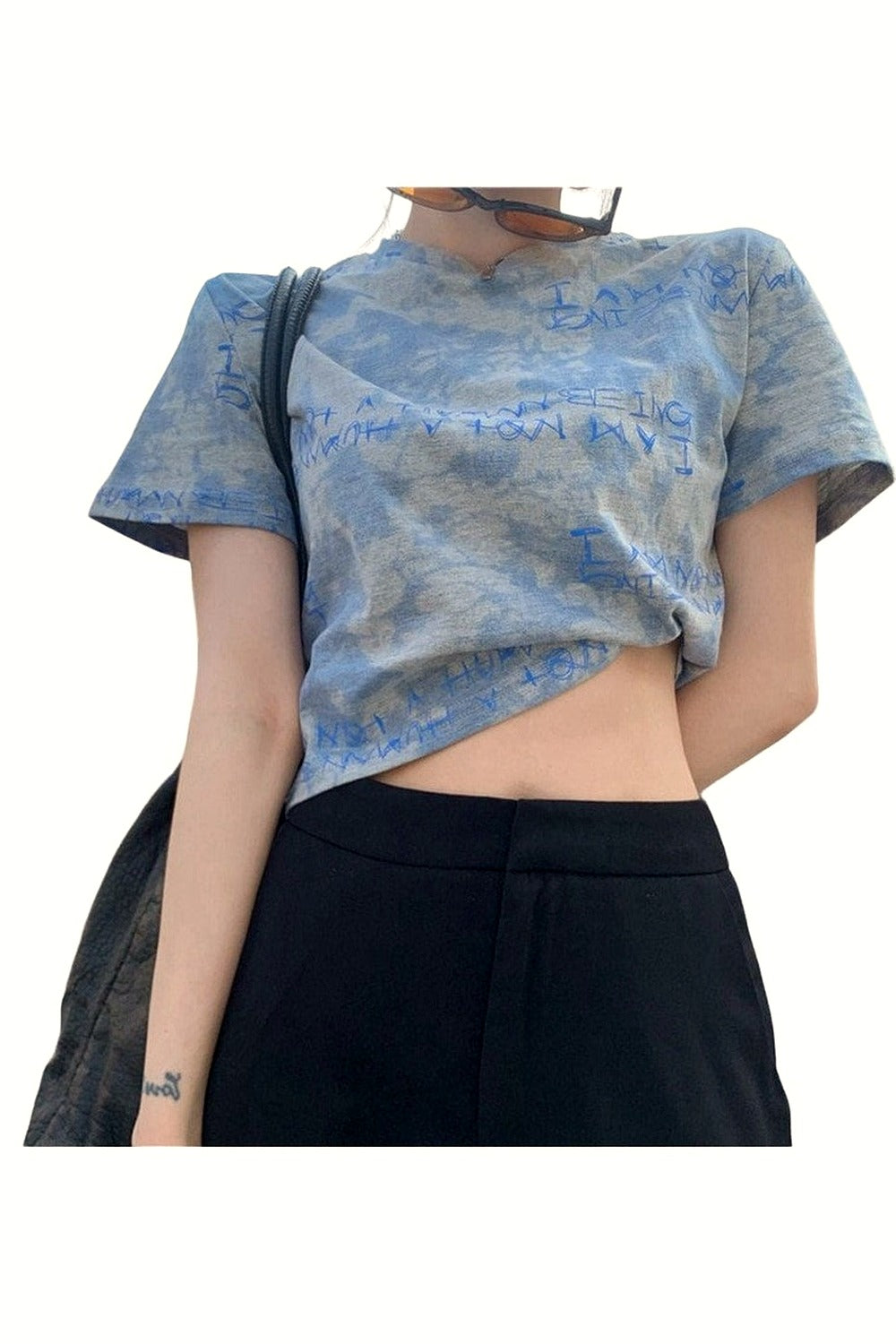 Y2k Downtown Cute Tie Dye Crop Top