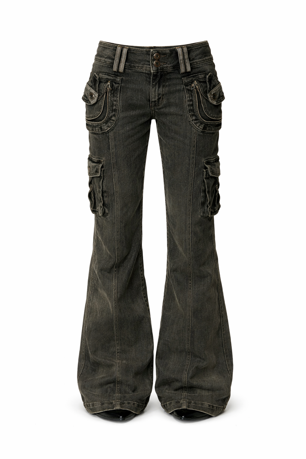 Utility Cargo Flare Jeans