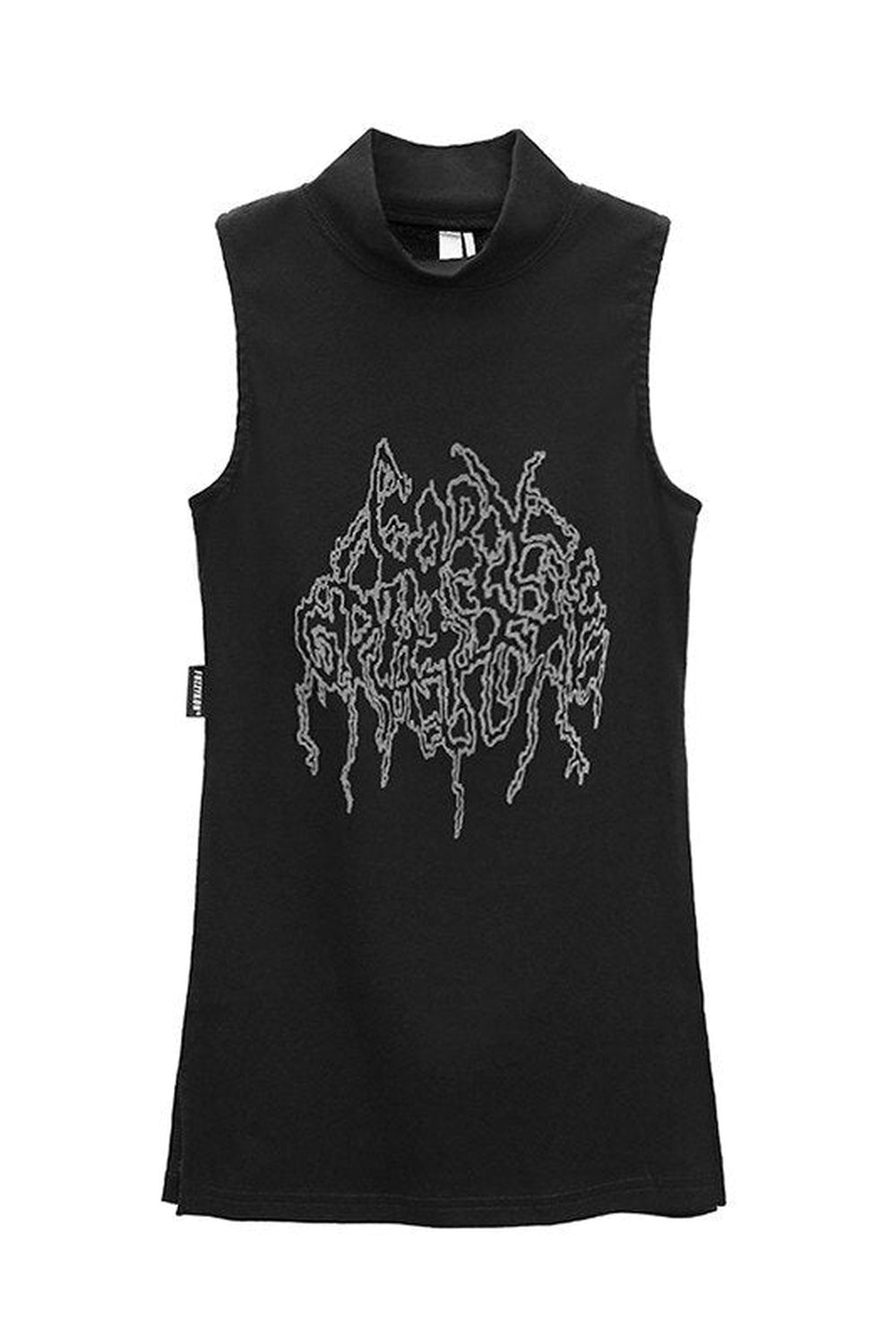 Y2k Edgy Style Black Tank Top
