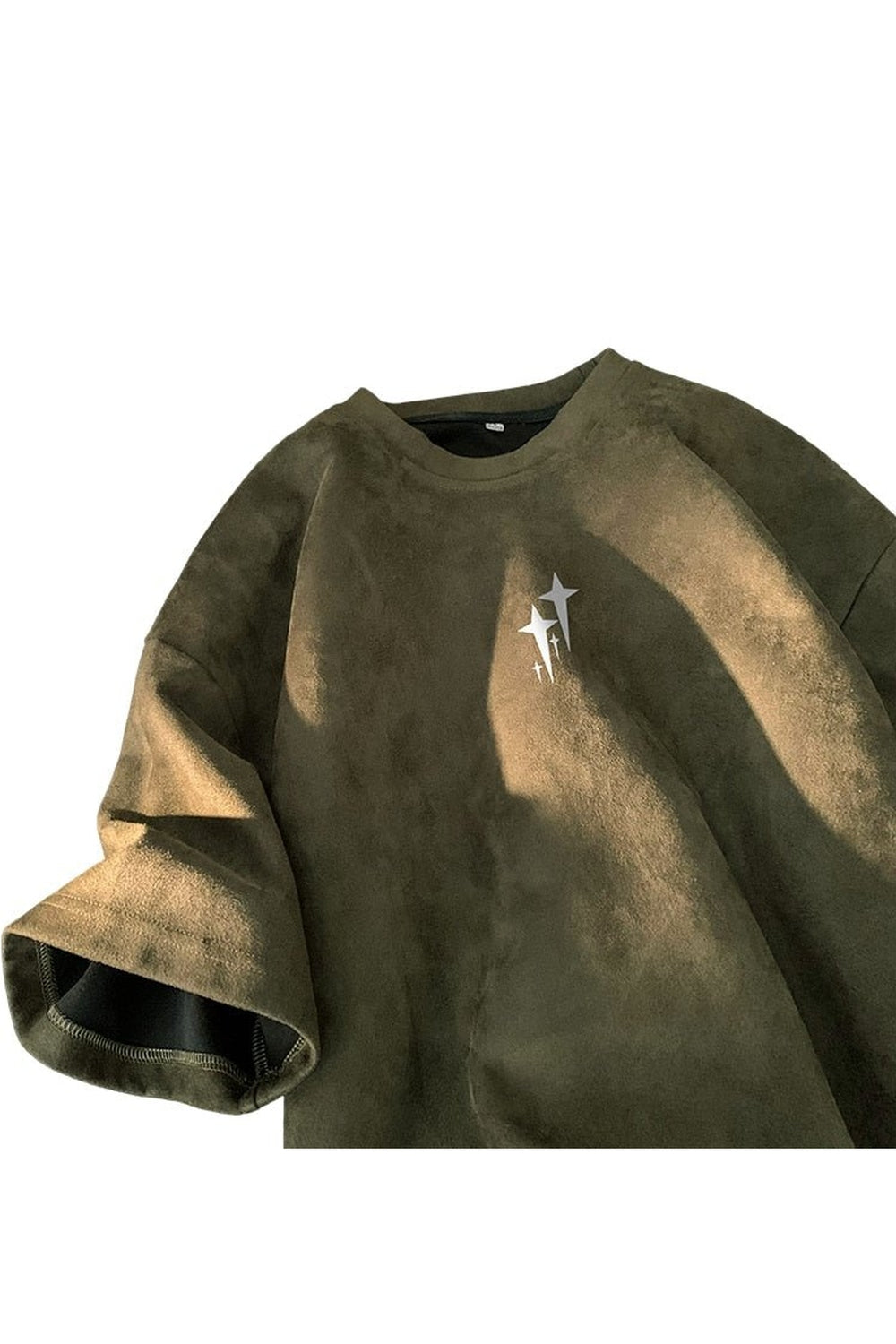 Y2k Edgy Suede Graphic T-shirt