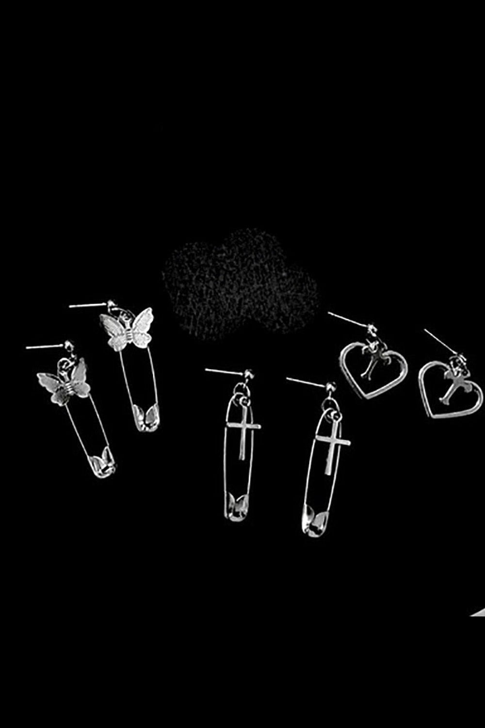Y2k Egirl Metal Pins Earrings