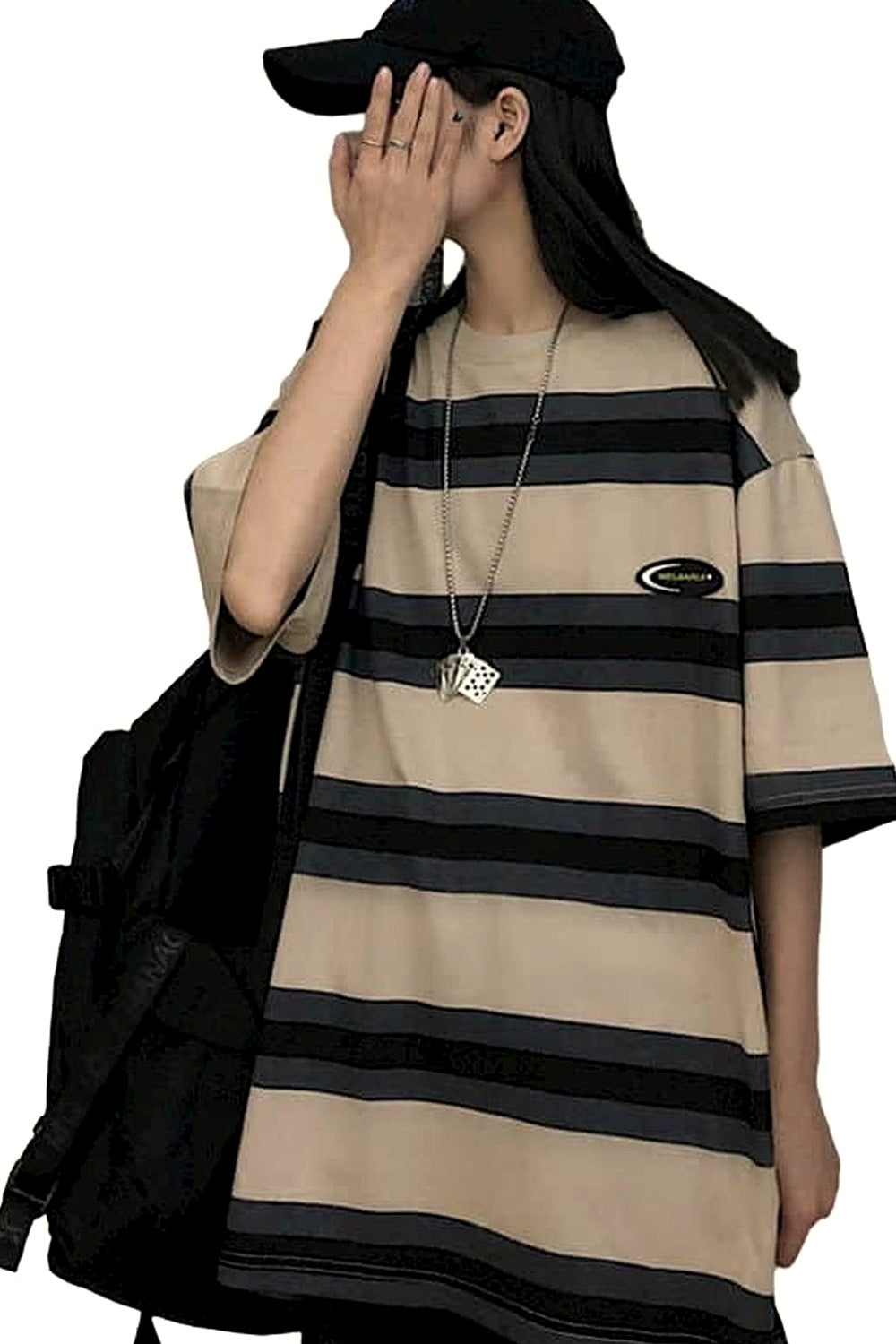 Y2k Egirl Oversize Striped T-shirt