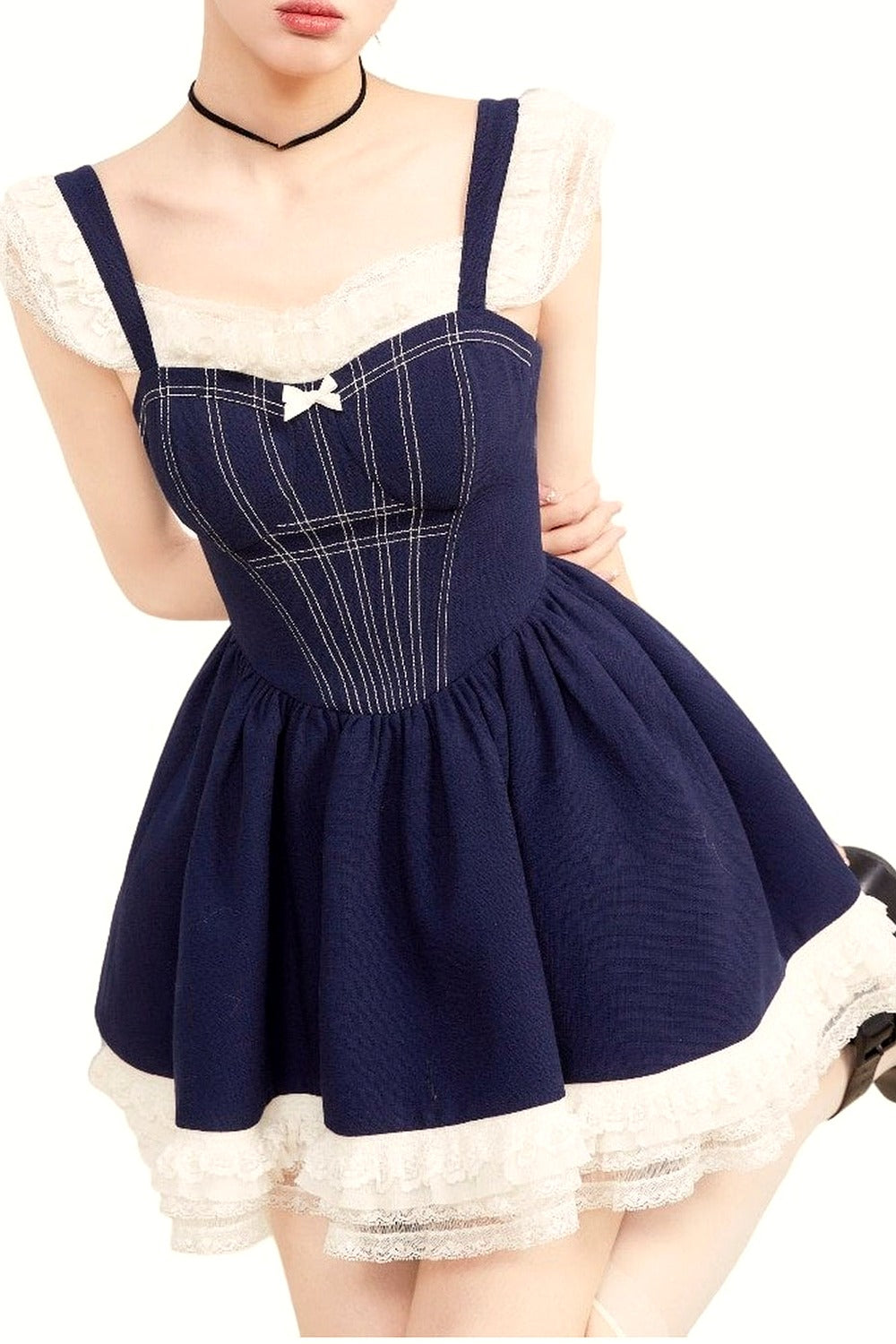 Y2k Elegant Lace Mini Dress