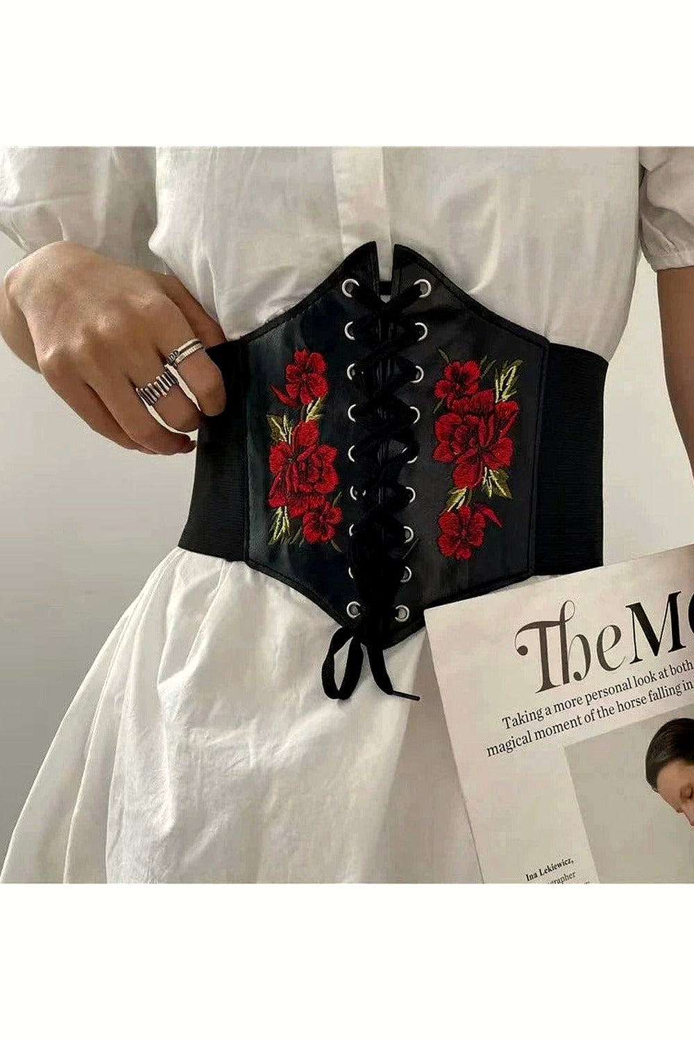 Y2k Embroidered Gothic Corset Belt