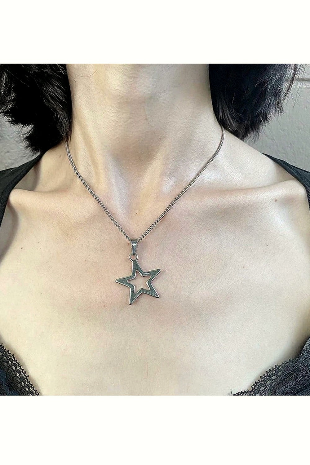 Y2k Fashion Chains Star Pendant Necklace