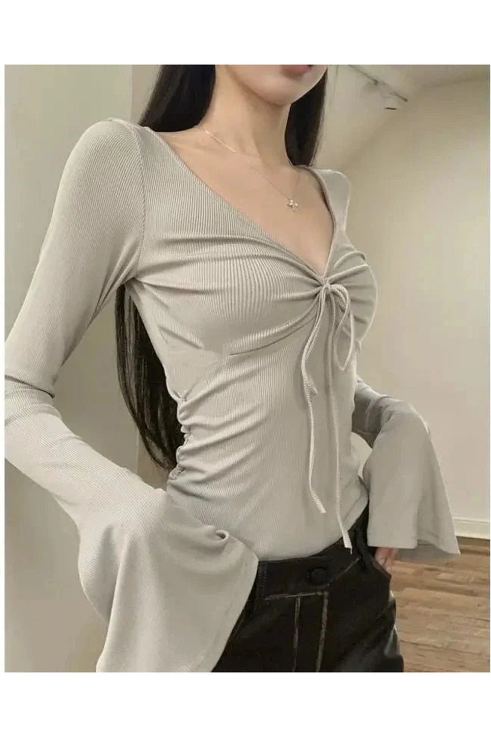 Y2k Flare Sleeve Chic T-Shirt