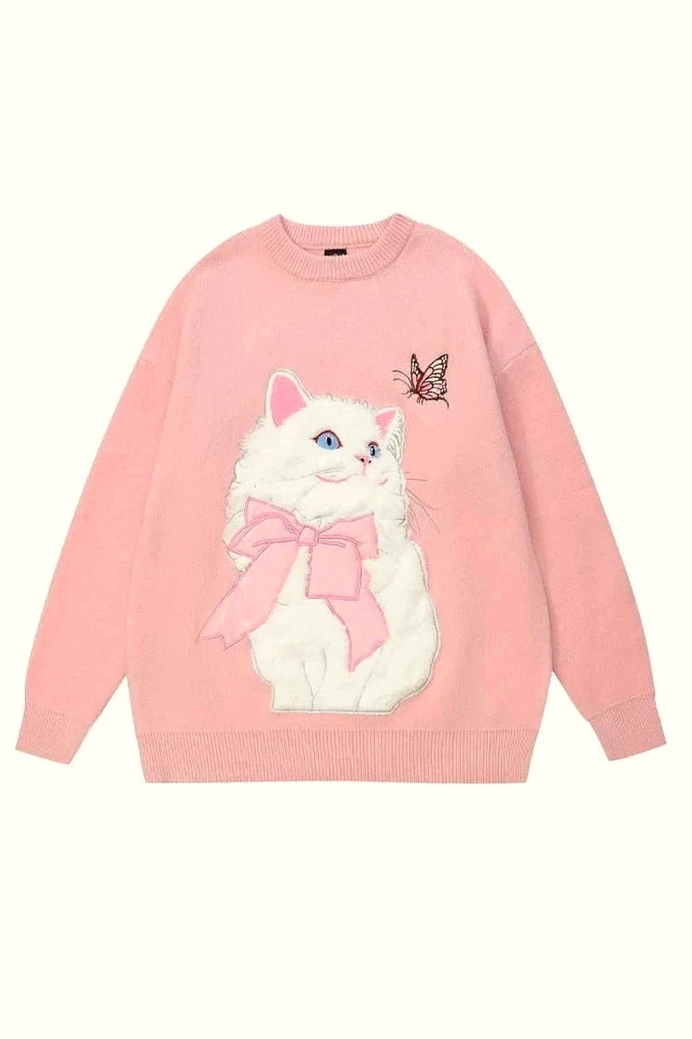 Y2k Flocking Cat Sweater
