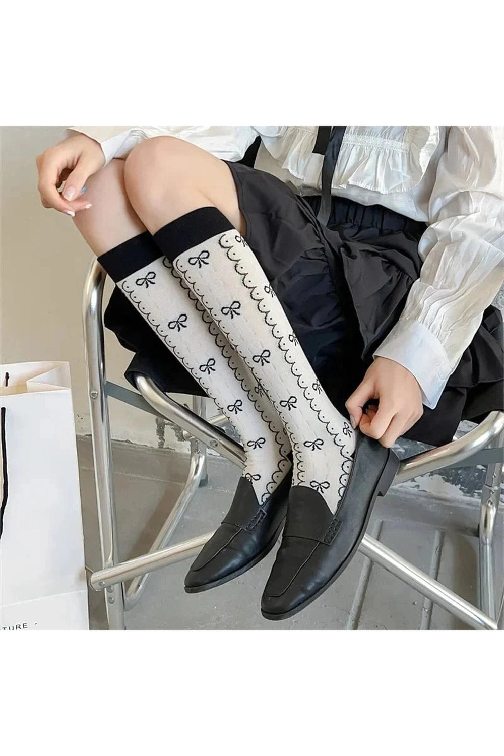 Y2k Floral Print Kawaii Knee Socks