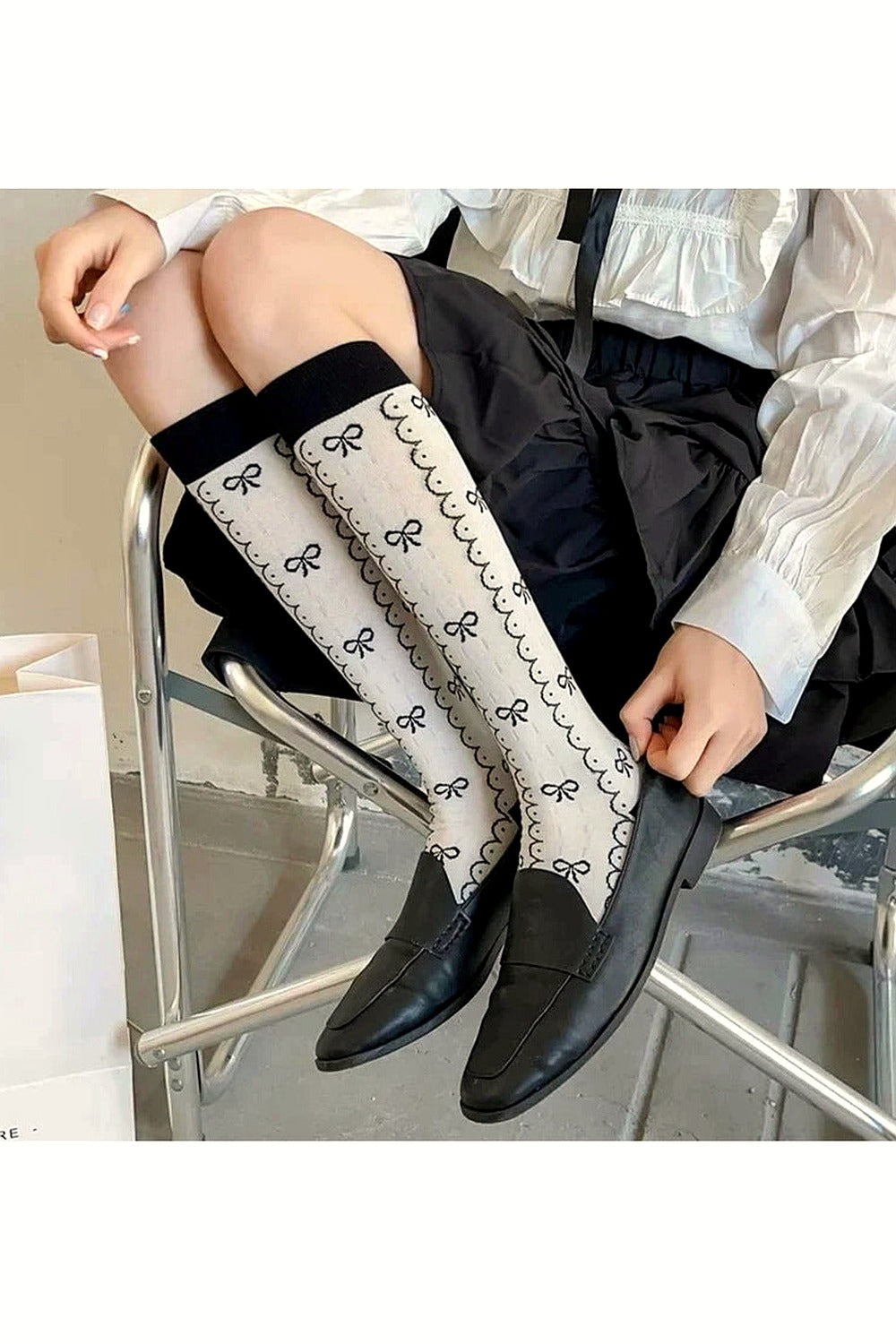 Y2k Floral Print Kawaii Knee Socks