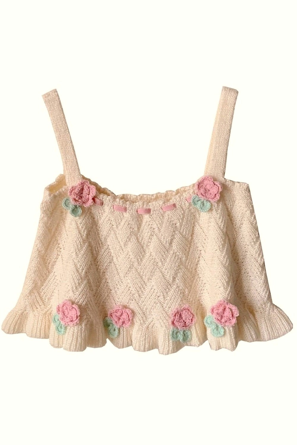 Y2k Flower Embroidery Tank Top