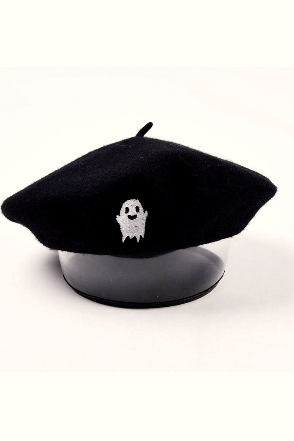 Y2k Ghost Embroidery Halloween Beret