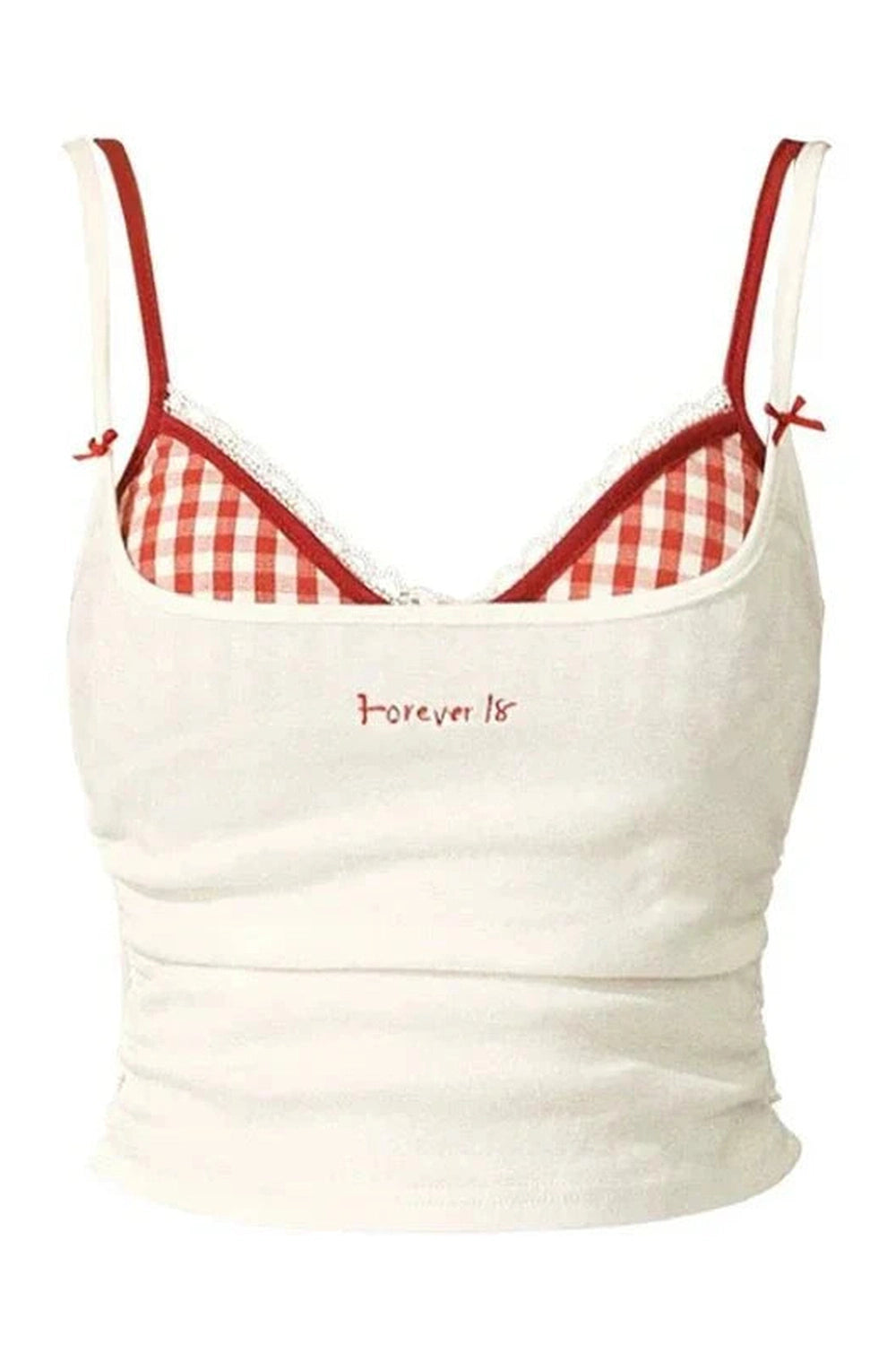 Y2k Gingham Peekaboo Cami Top