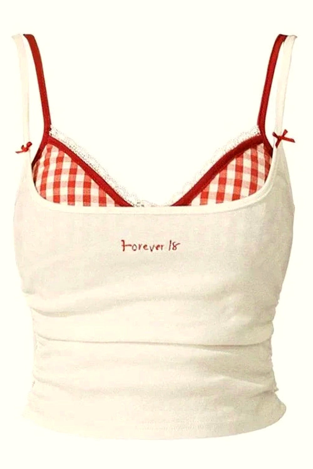 Y2k Gingham Peekaboo Cami Top