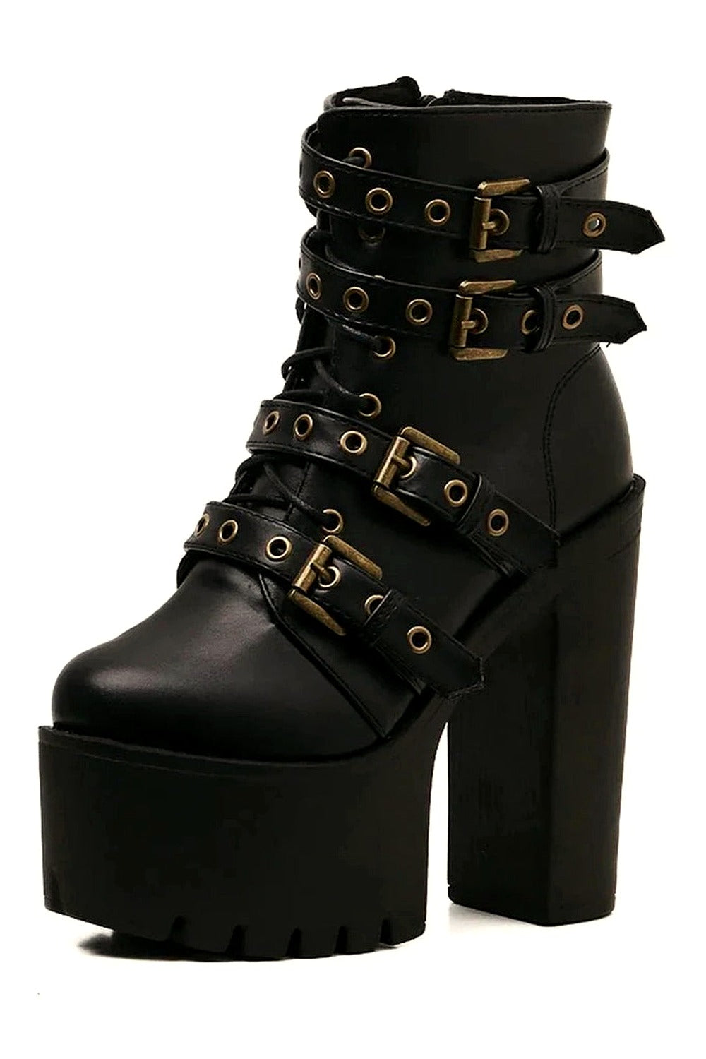 Y2k Goth Platform Round Toe Women's Boots
