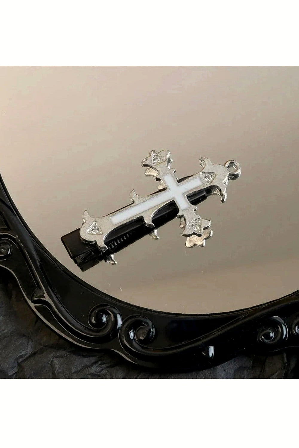 Y2k Gothic Cross Hair Clips