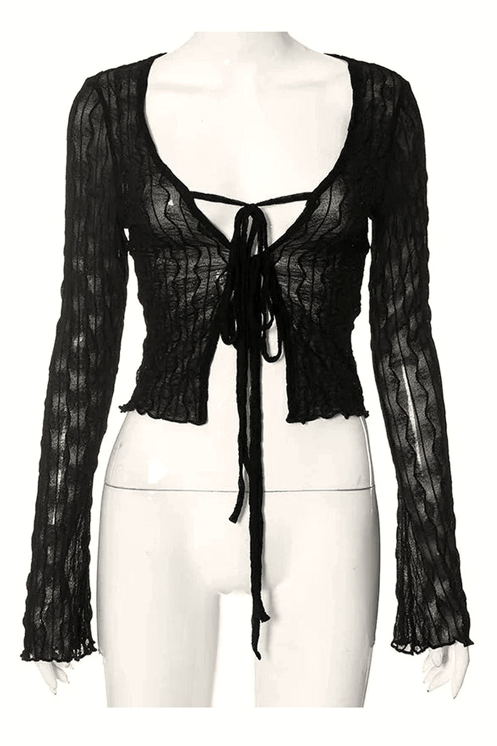 Y2k Gothic Lace Up Blouse