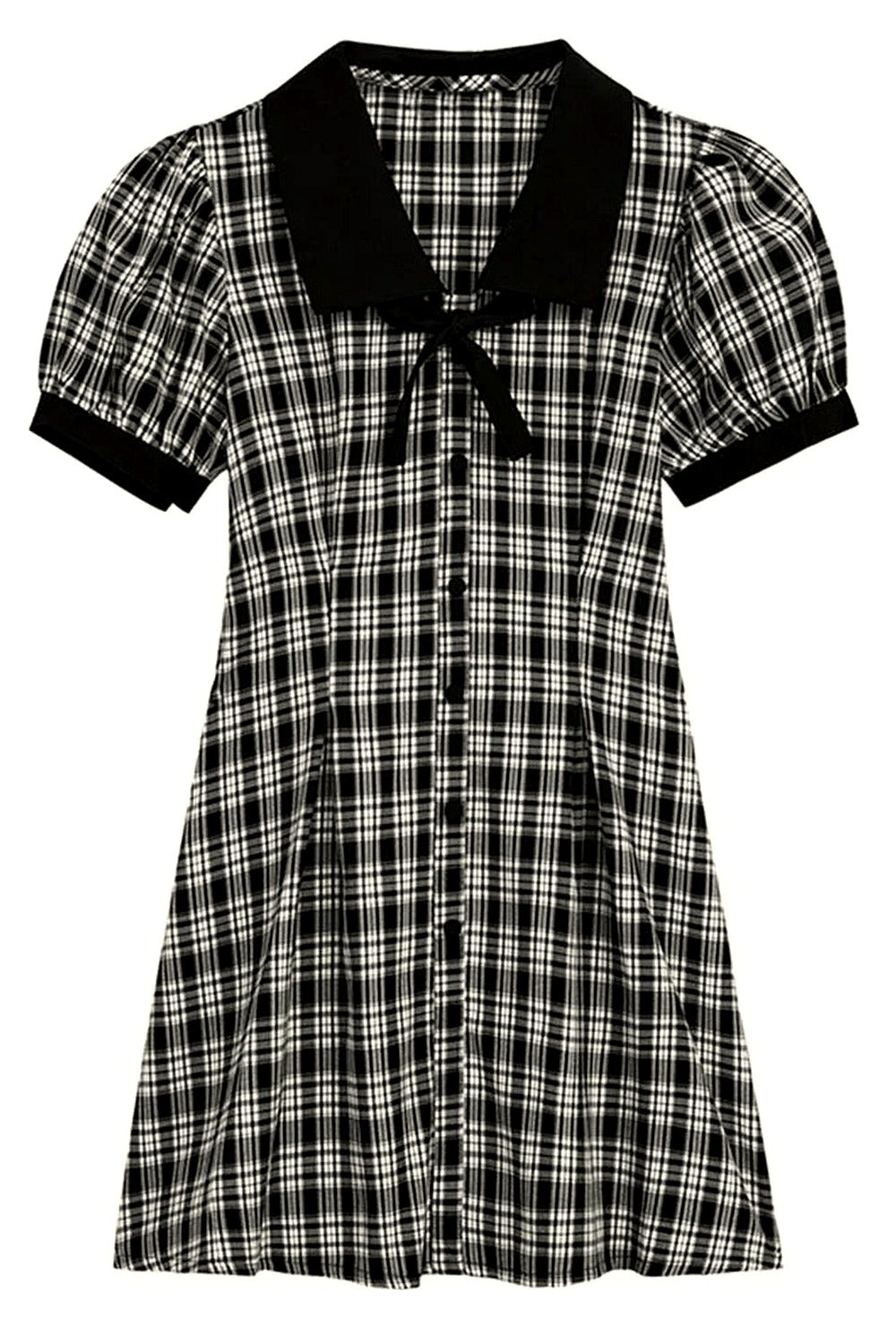 Y2k Gothic Plaid Peter Pan Dress