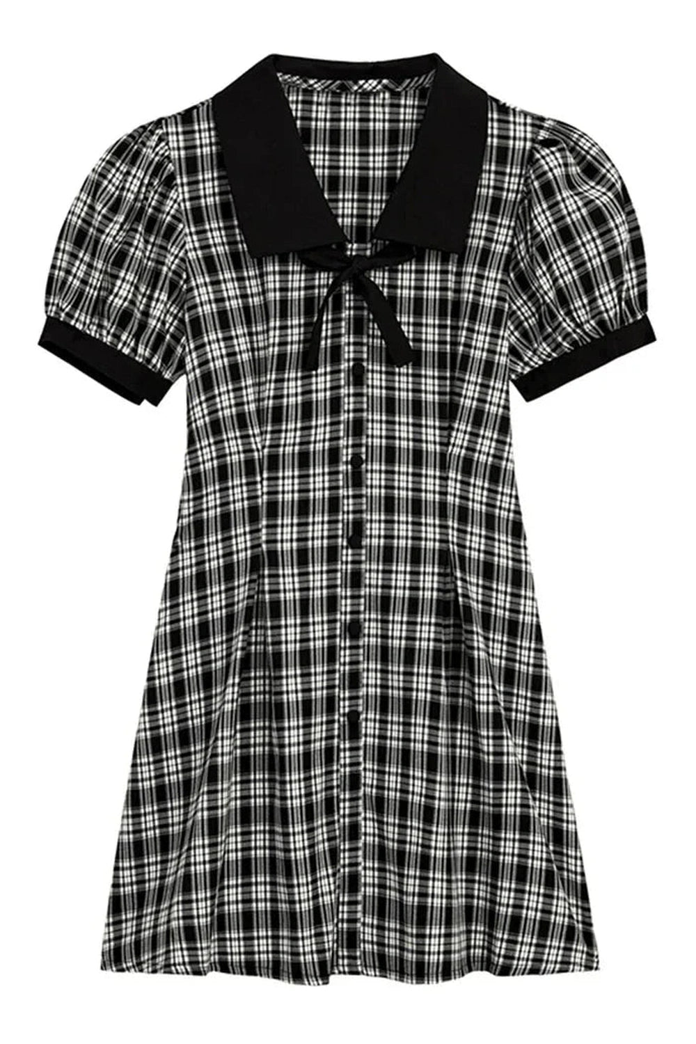 Y2k Gothic Plaid Peter Pan Dress