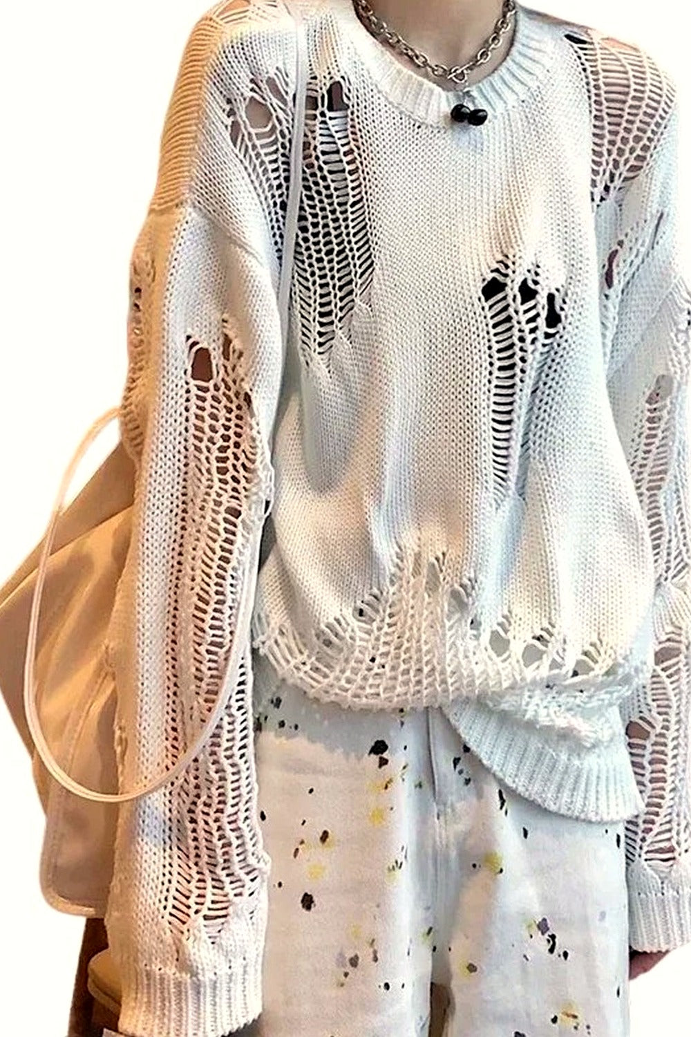 Y2k Gothic Punk Hollow Sweater