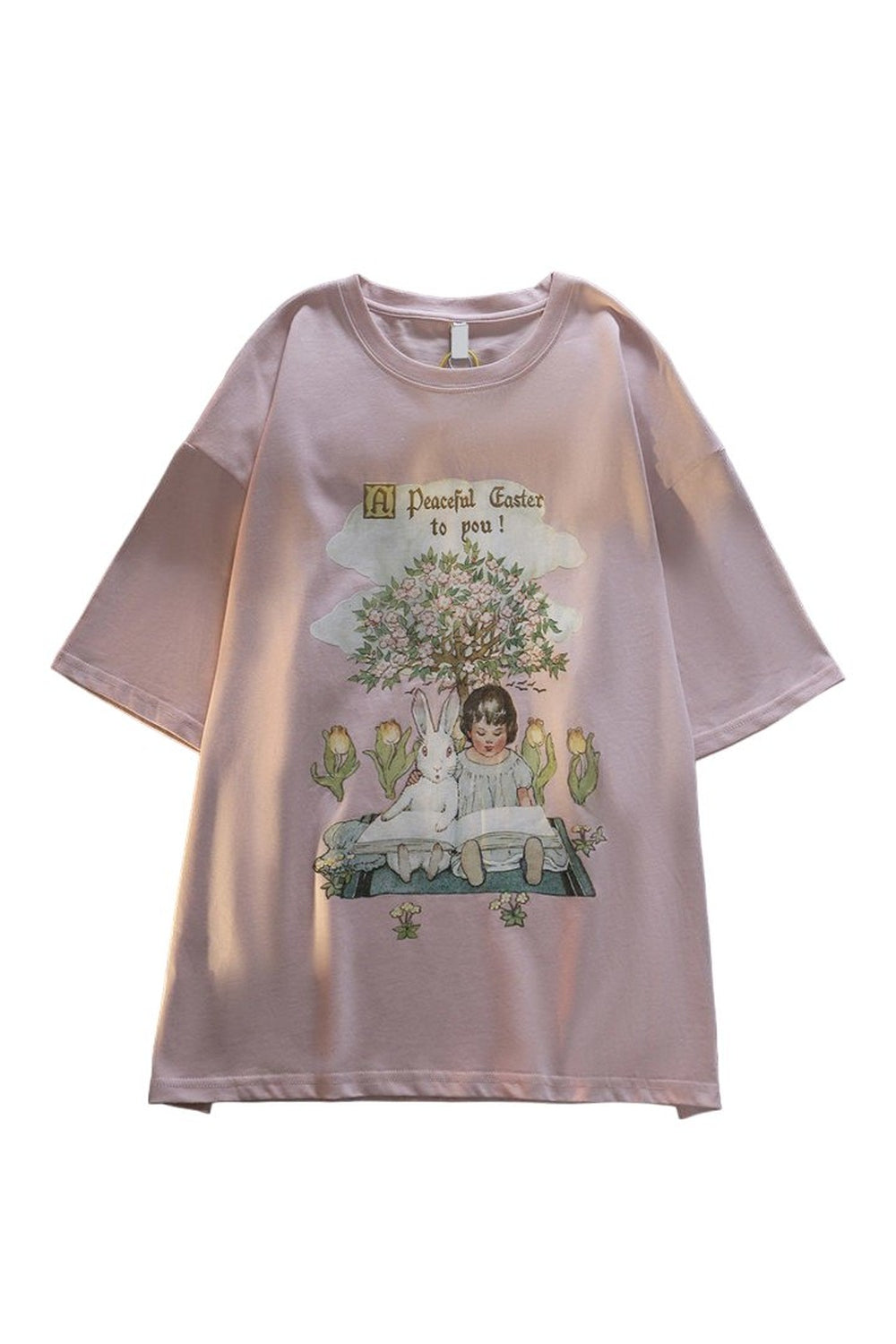 Y2k Green Pink Tops Rabbit T-shirt