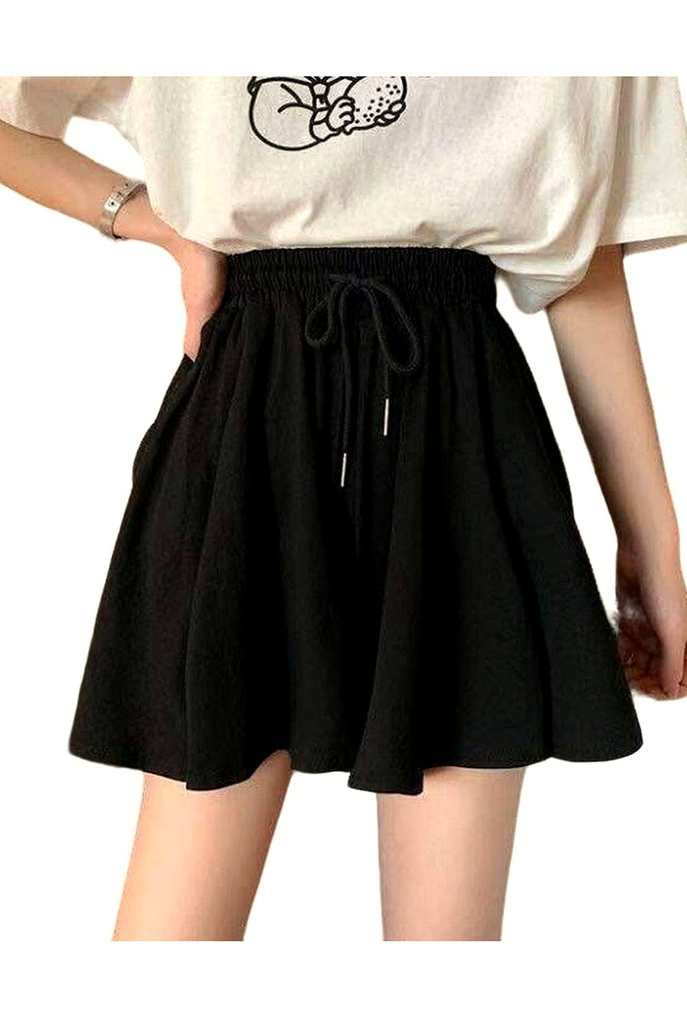 Y2k High Waist Black Summer Shorts