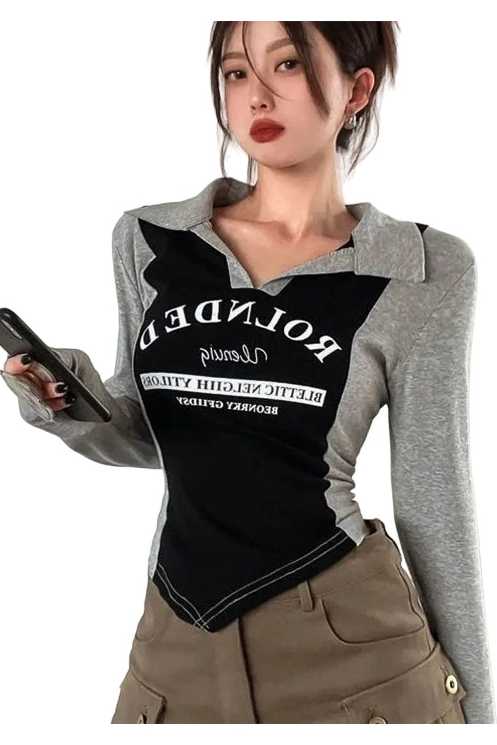 Y2k Irregular Kpop Aesthetic T-Shirt